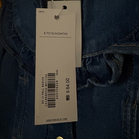 NWT Janie and Jack Ruffled Blue Jean Jacket - Picture 4 of 4